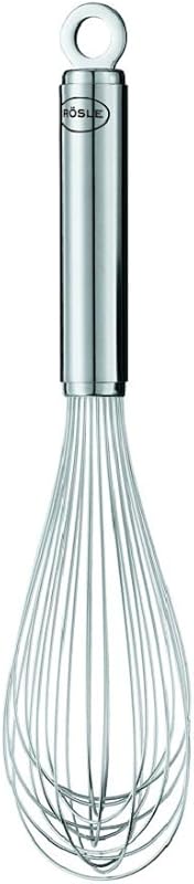 RÖSLE Whisk, whisk with solid round handle and hanging ring, 18/10 stainless steel, dishwasher-safe, 32 cm