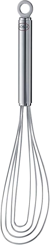 RÖSLE Flat Whisk, High Quality Whisk for Small Quantities in Flat Containers, 18/10 Stainless Steel, Dishwashe