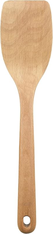 OXO Good Grips Beech Spatula for Non-Stick Frying Pans | Smooth one-piece wood, flip burgers, eggs and fish, c