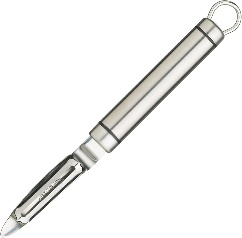 Kitchen Craft Professional Stainless Steel Potato Peeler with Movable Blade, 21 cm - Silver