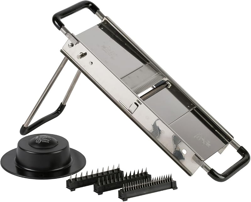 LOUIS TELLIER - Professional Chef's Mandoline - Stainless Steel - Slices Fruits and Vegetables and Makes Frenc
