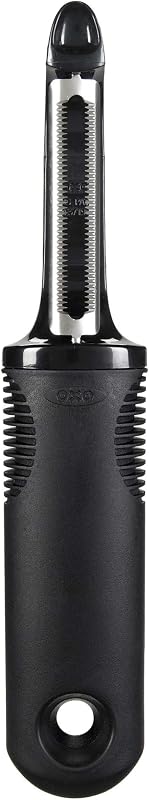 OXO Good Grips Tomato Peeler and Fine Skin Peeler - Stainless Steel Serrated Vegetable Peeler - Black