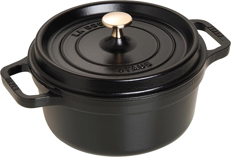 STAUB Casserole Dishes, Matte Black, 22 cm