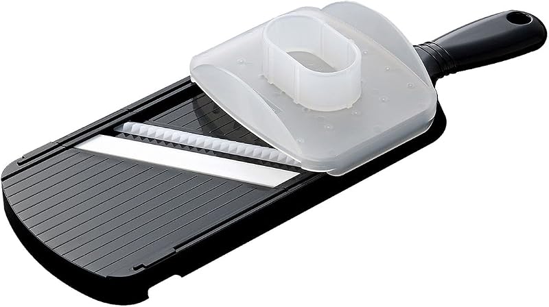 KYOCERA - CSN182SNBK - Black Julienne Mandolin with finger guard and premium ceramic blade - ultra sharp and r