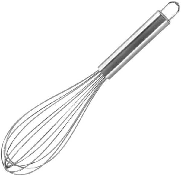 Fackelmann 43051 Stainless steel kitchen whisk, pastry whisk, whisk, pastry utensil, Stainless steel, Silver, 