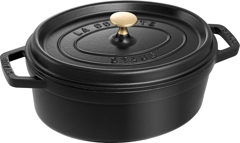 STAUB Enamelled Cast Iron Casserole Dish with Lid, Suitable for All Heat Sources Including Induction, 4 People