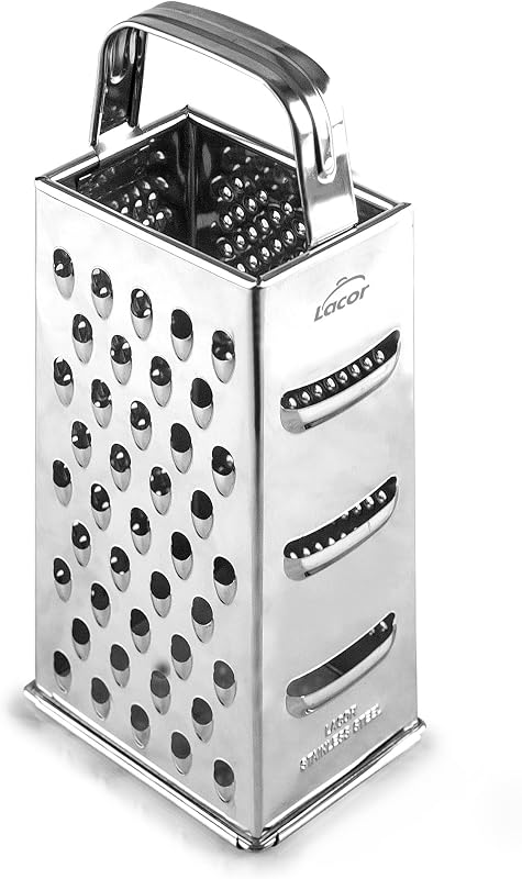 Lacor 60305 – 6-in-1 grater, robust and durable, suitable for | Durable professional utensil; designed for opt