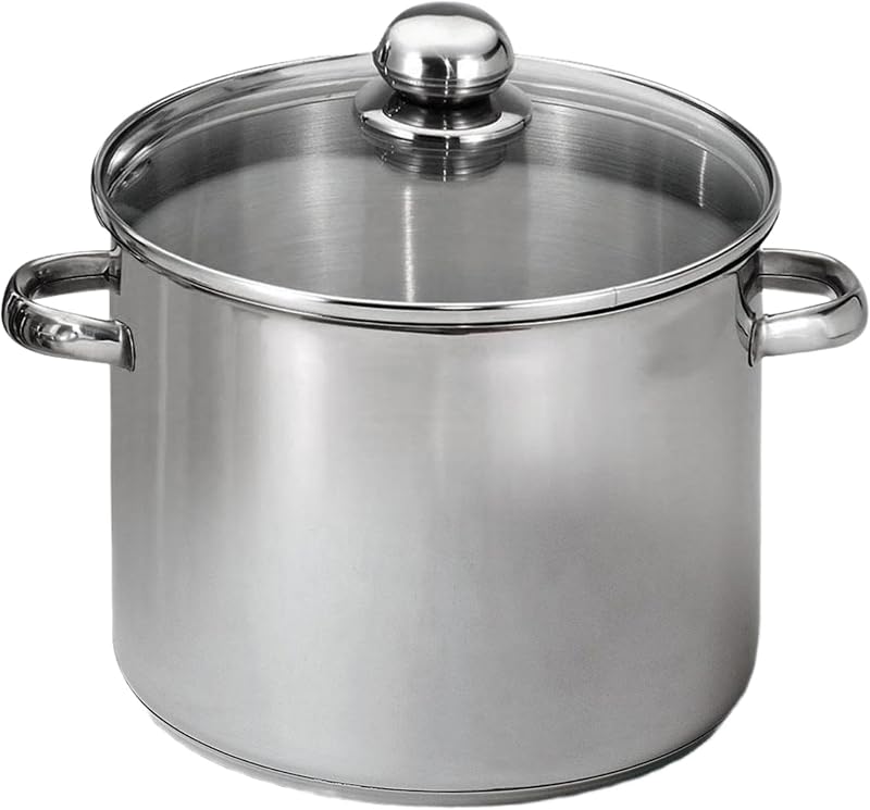 BAUMALU Stainless Steel Catering with Glass Lid 24 cm