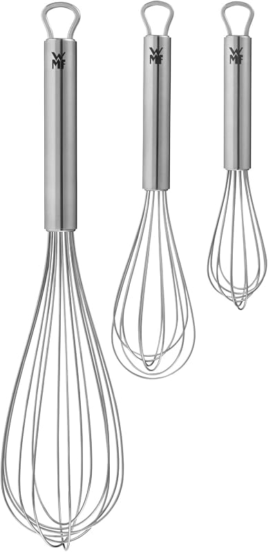 WMF Profi Plus Set of 3 Stainless Steel Whisks Partially Frosted Dishwasher Safe