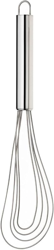 kela RONDO Stainless Steel Flat Whisk, 27 cm, Red Whisk, Dishwasher-Safe Plate Whisk, Shiny