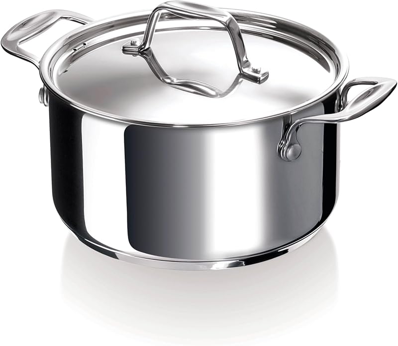 Beka Chef Saucepan Stainless Steel 18/10 – 24 cm – Suitable for All Hobs Induction – Stock Pot with Stainless 