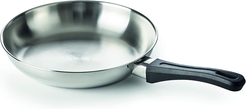Beka Polo Frying Pan Stainless Steel 18/10 – 28 cm – PFAS Free Coating – 3-Layer Base – Suitable for All Heat 