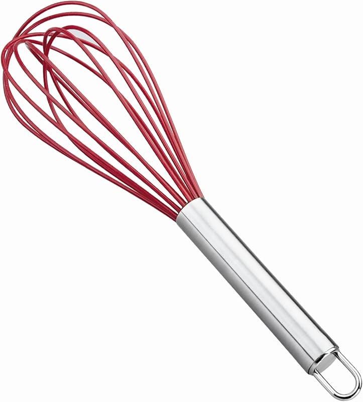 Lacor 61621 Silicone Whisk 20 cm Red | Durable professional utensil; designed for optimum performance and quic