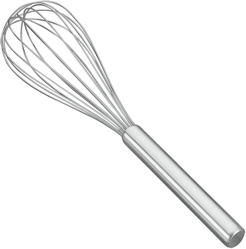 METALTEX - Stainless Steel Kitchen Whisk - 30 cm - 8 Wires - Ergonomic Handle