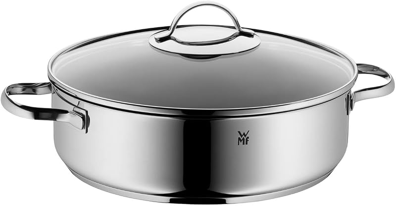 WMF Braiser Pan 28 cm High Edge, Casserole with Lid 5 L, Induction Braiser, Oven Safe, Non-Stick Coating, Suit