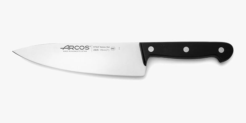 Arcos Couteau de Chef, en acier. Couteau de cuisine professionnel pour nettoyer et couper les légumes.Poignée 