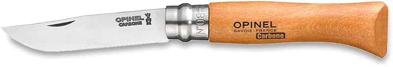 OPINEL Carbon Steel Blade Knife - No. 8 - Blade Length 8.5 cm