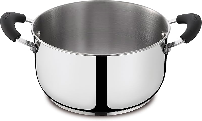 Lagostina Gioiosa deep casserole dish with 2 handles, stainless steel, diameter 22 cm, 4.0 liters
