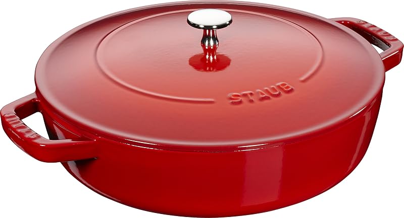 STAUB Chistera Cast Iron Braisier for All Heat Sources Including Induction Round 28 cm 3.7 Litres Made in Fran