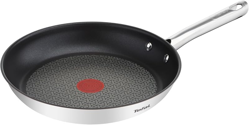 Tefal Frying Pan 28 cm, Induction, Non-Stick Coating, 18/10 Stainless Steel, 10 Year Warranty, 3-Layer Base, H