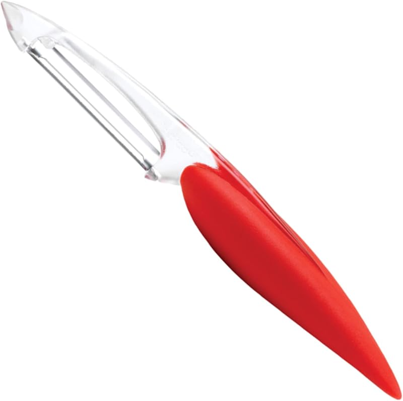 Mastrad - Elios Thin Skin & Tomato Peeler – Stainless Steel Serrated Blade – Double Swivel Blade – Double Shar