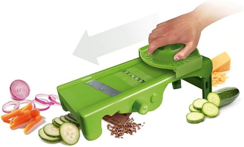 Nerthus FIH 062 Mandolin Kitchen Slicer Vegetable Fruit Slicer Adjustable Multi Cups