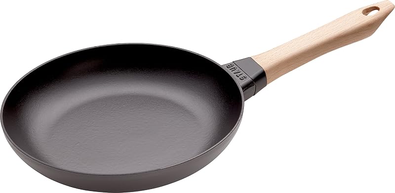 STAUB Cast Iron Frying Pan, Diameter 24 cm, Matt Black