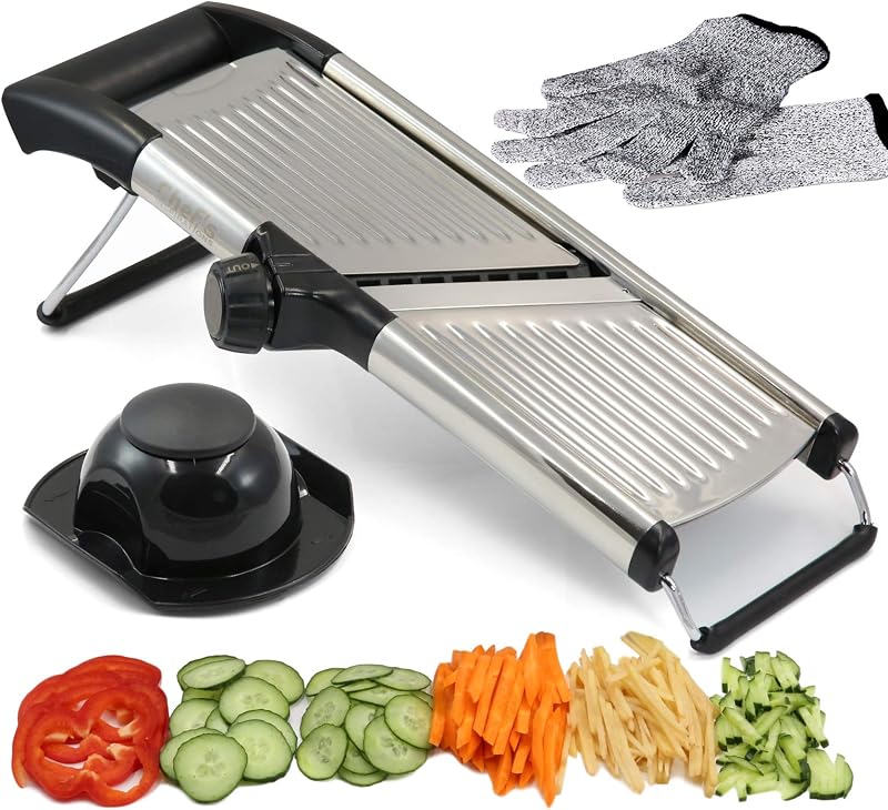 Chef's Inspirations Adjustable Mandolin The Best Slicer for Cutting Your Food, Fruits and Vegetables