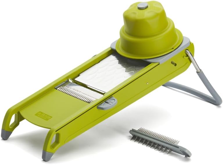 De Buyer - SWING PLUS green mandolin - 44.5 x 19.5 x 15 cm -, Green | Made in France, adjustable height, total