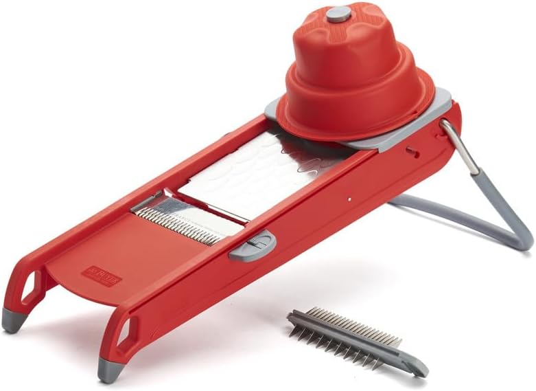 De Buyer - SWING PLUS mandolin red - 44.5 x 19.5 x 15 cm - | Made in France, adjustable height, total safety f