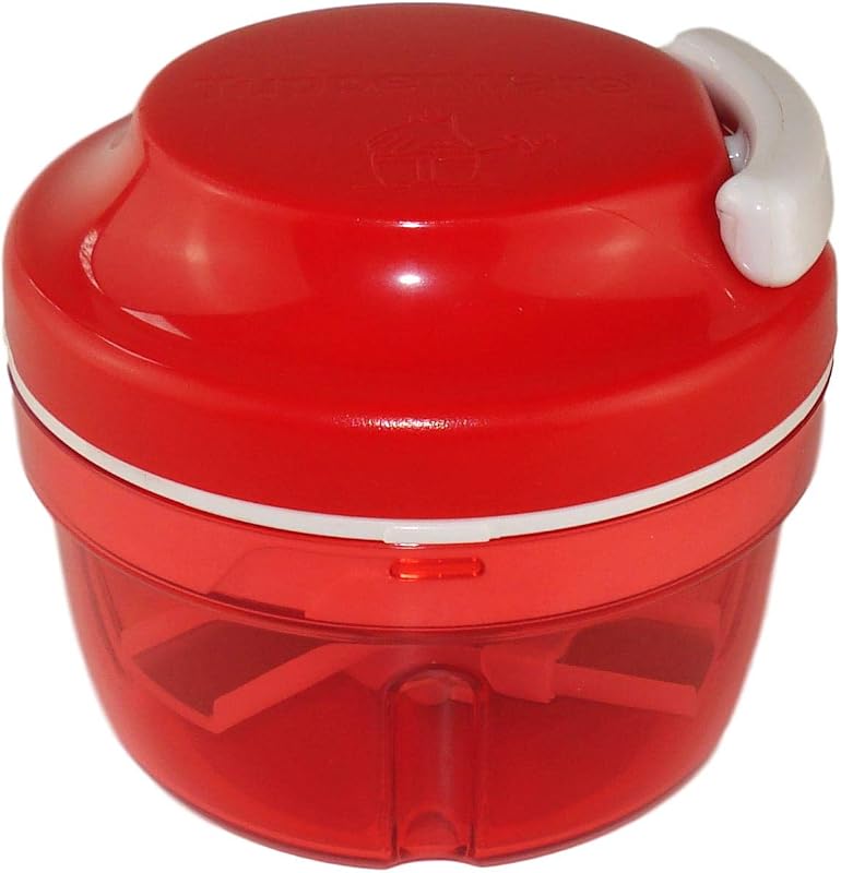 Tupperware Turbo-Chef Speedy Boy Stainless Steel Onion Cutter Red 10124 Metal Blade