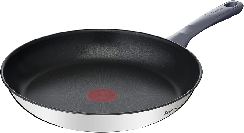 Tefal G7130614 Dailycook Frying Pan 28 cm for All Heat Sources Including Induction Stainless Steel, 28 cm, 47.