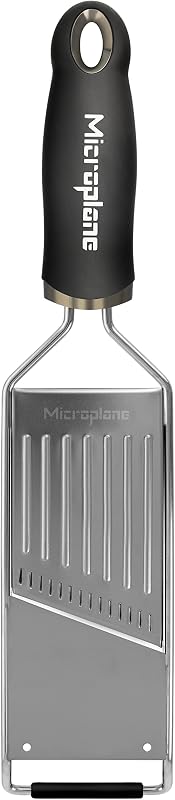 Microplane Julienne Mandolin for Potatoes, Apples, Carrots, Zucchini and Red Cabbage in Black and Stainless St
