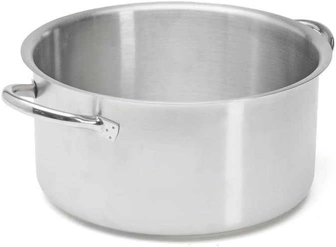 De Buyer - Prim'APPETY stainless steel lid pot - 28 cm - professional quality 18/10 stainless steel, thick mag