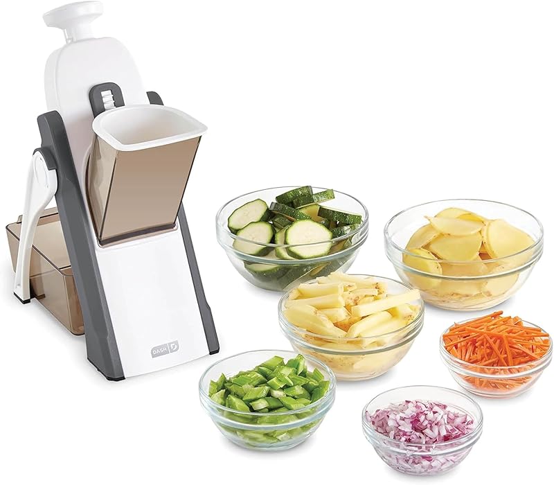 DASH Safe Slice Julienne Mandolin + Dicer for Vegetables, Meal Prep and More with 30+ Presets and Thickness Ad