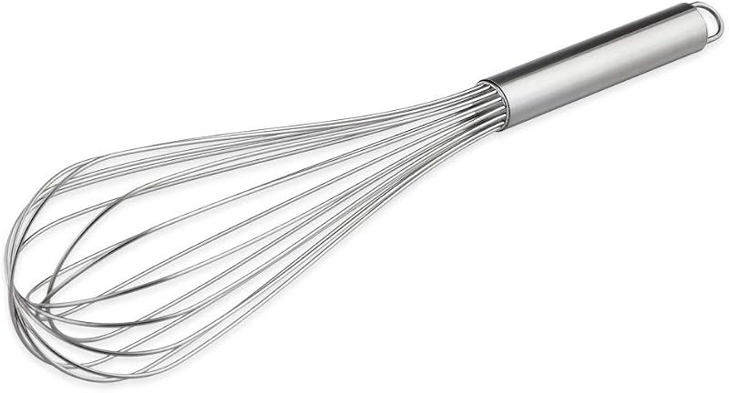 Thermohauser 5000245095 Stainless Steel Whisk with Stainless Steel Handle and Hook 16 Loops 40 cm