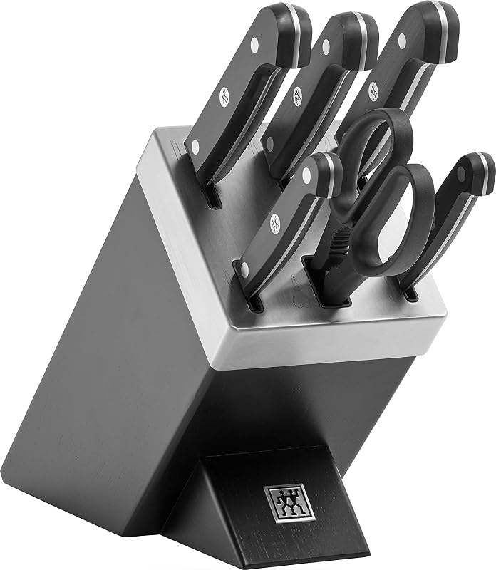 ZWILLING Gourmet knife block self-sharpening 7 pieces, special stainless steel, grey, Made in Germany