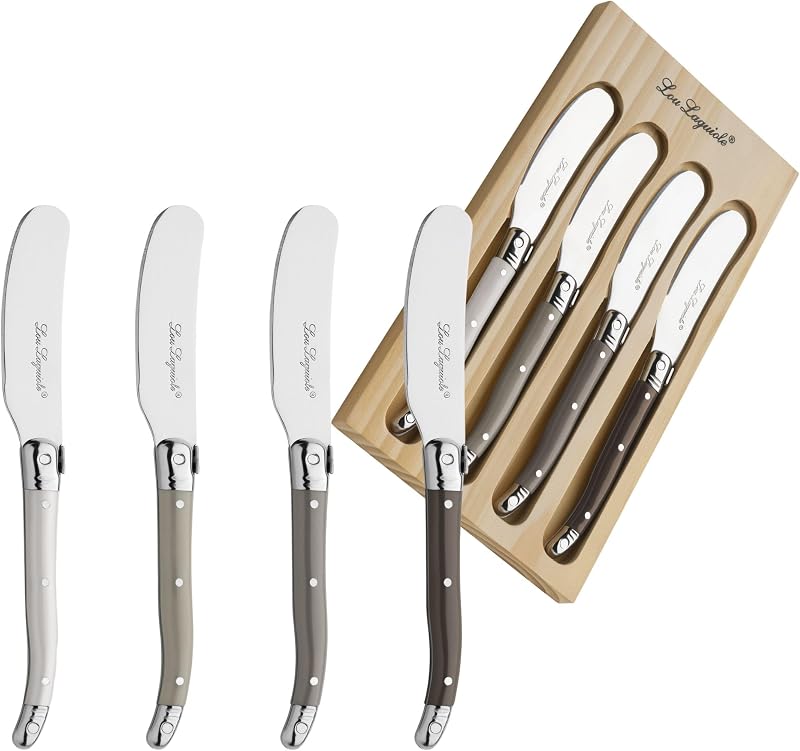 Lou Laguiole Tradition - Wooden Box 4 Mixed Spreaders
