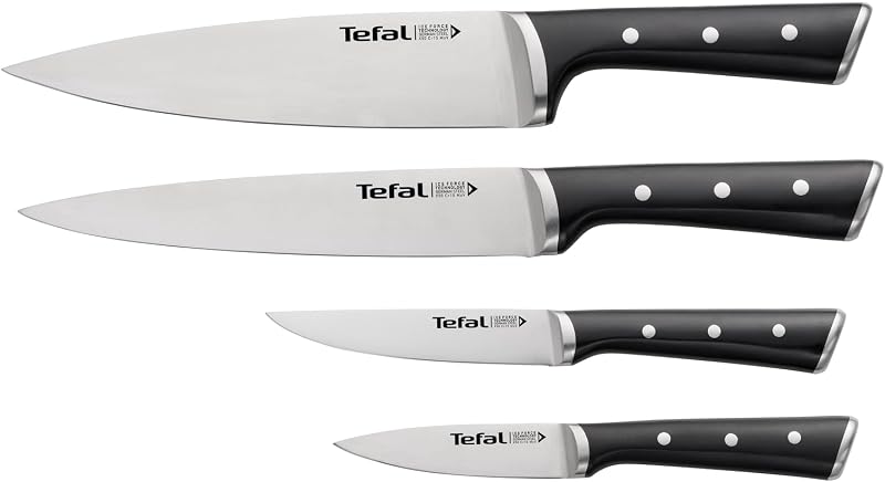 Tefal Ice Force K2324S74 Kitchen Knife Set, German Stainless Steel Blade, 10 Year Guarantee, High Performance