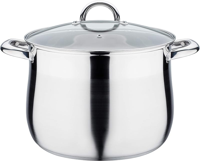 GSW 989879 Jumbo Casserole Dish 28 cm Stainless Steel 13 Litre Silver
