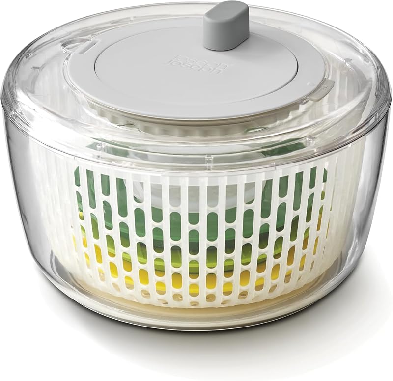 Joseph Joseph Multi-Prep 4-Piece Salad Preparation Set with Salad Spinner, Spiral Cutter, Slicer and Rpe, Comp