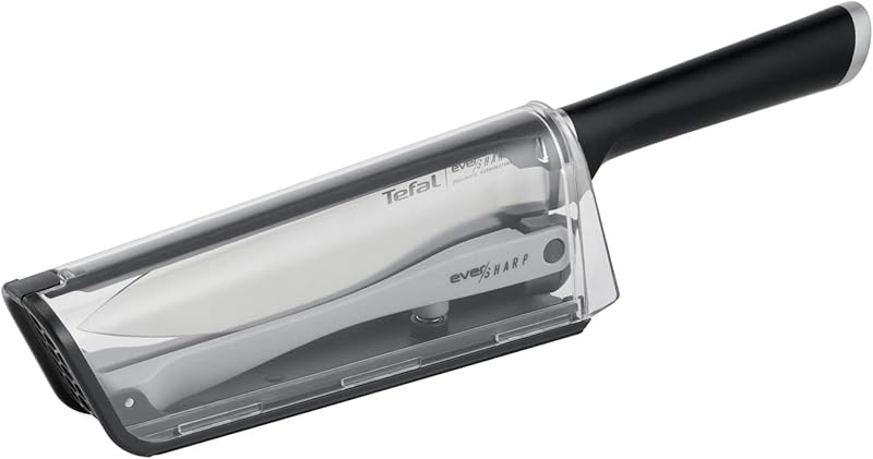 Tefal Ever Sharp Chef Knife 16.5 cm, Sharpener, Exclusive Sharpening Technology (Patent Registered), German St