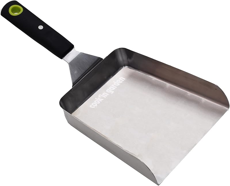 Cook'in Garden Stainless Steel Spatula with Magnetic Handle – Model AC177 – Can Be Used on Plancha and Barbecu