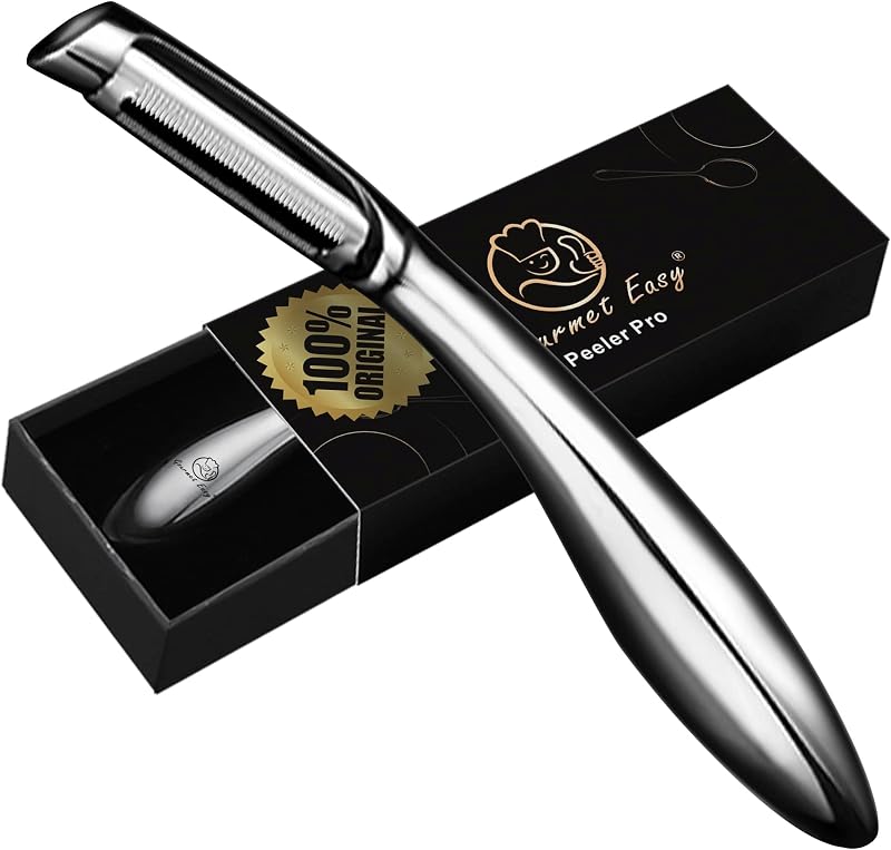 Gourmet Easy Stainless Steel Peeler Form I, Ultra-Sharp Blade, 5 Years | For fruits and vegetables, ergonomic