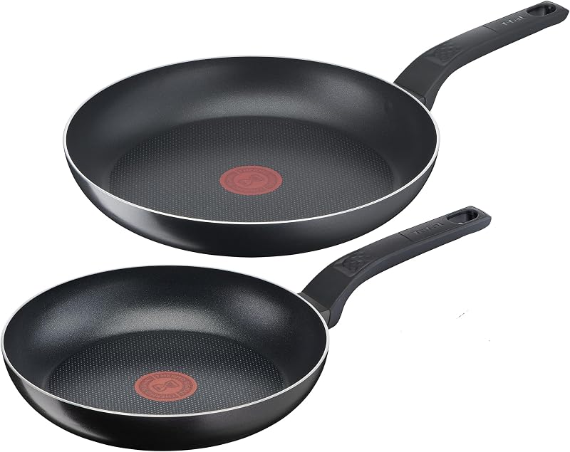 Tefal Easy Cook & Clean, Set of 2 Frying Pans 20/28 cm, Easy Clean, Diffusion Base