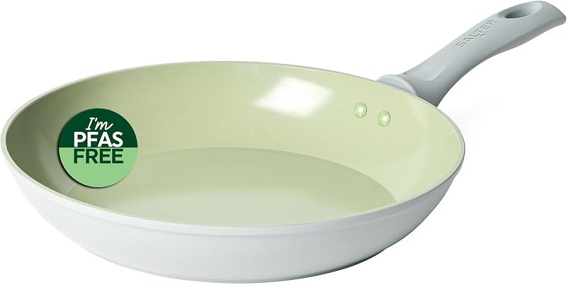 Salter Earth 28 cm Induction Frying Pan, Non-Toxic Ceramic Non-Stick Frying Pan, Large Frying Pan without PFAS