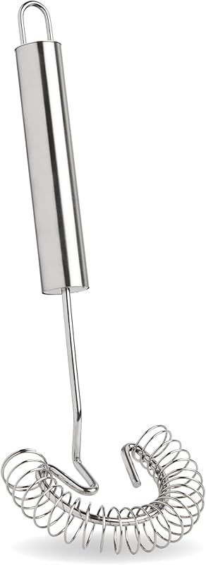 wenco Spiral Whisk and Whisk for Mixing, Beating, Frothing - 22 cm Stainless Steel - Dishwasher Safe - Silver