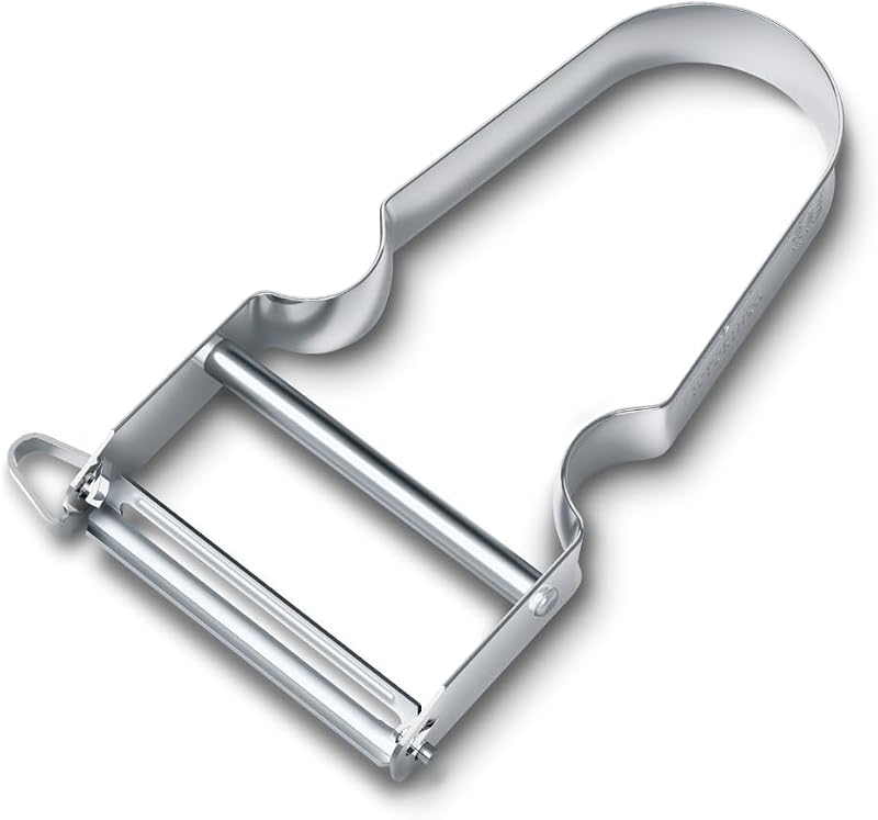 Victorinox STAR Peeler, Potato Peeler, Double Edged with Pendulum Blade, Extra Sharp, Metal Handle, Swiss Made