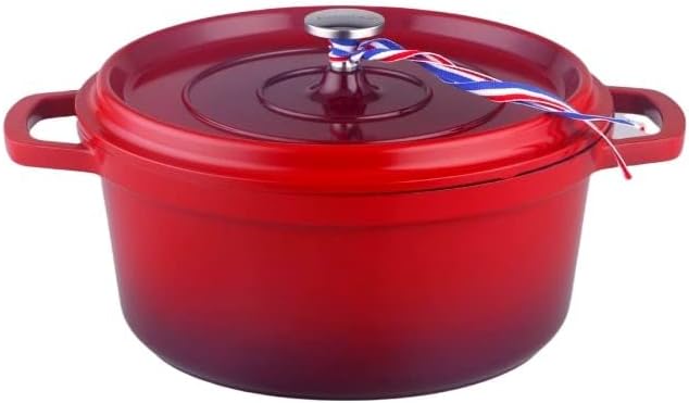KAMBERG - 0008186 - Casserole dish Ø 16 cm round flamed red - Cast aluminium - Stone coating - Suitable for al