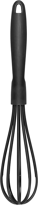 Chef Aid BPA Free Nylon Whisk for Non-Stick Utensils Heat Resistant Kitchen Utensil Black